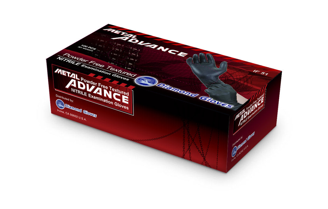 IF-51 Black Nitrile Exam Gloves